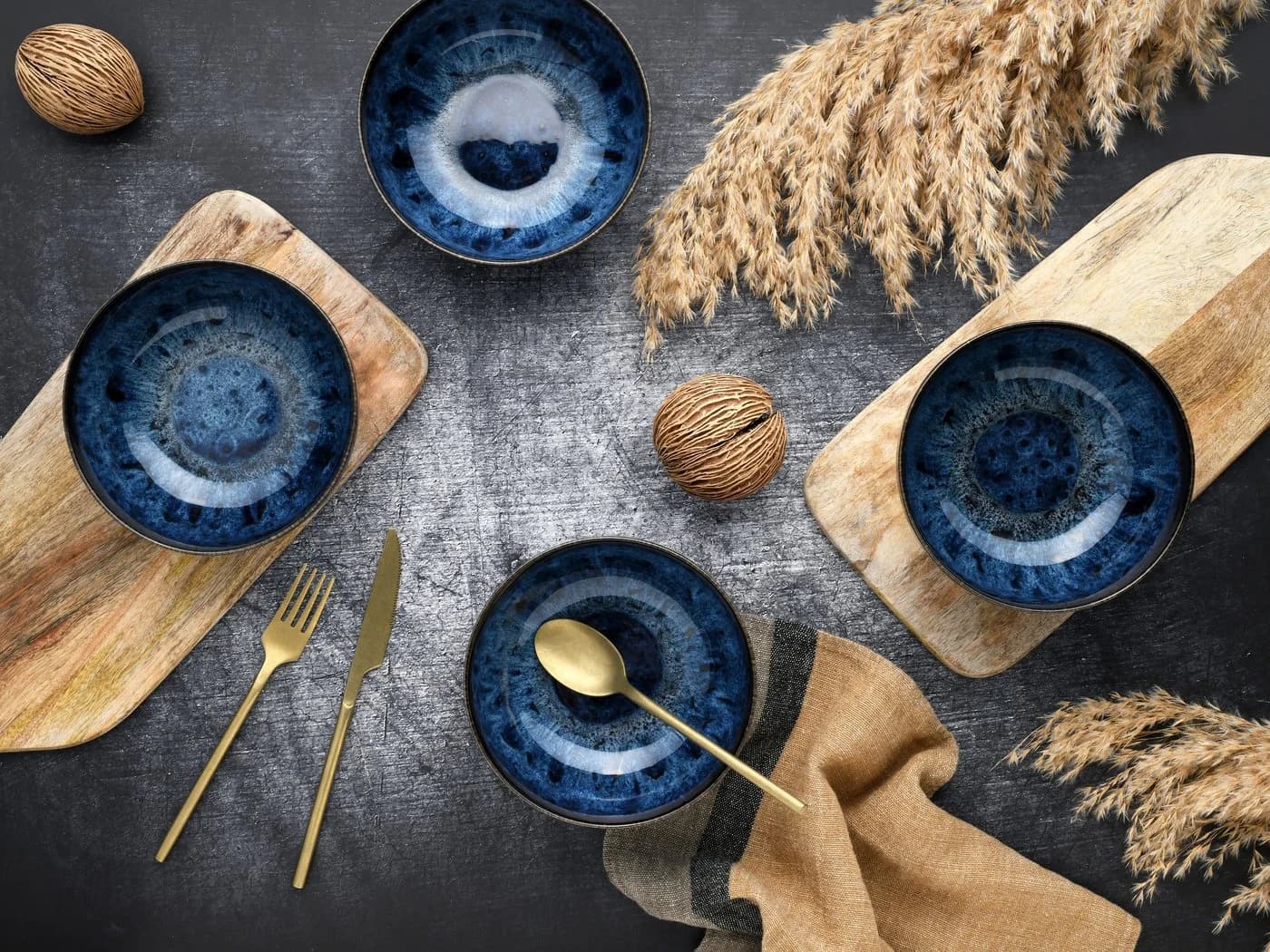 CreaTable Buddhabowl Set 4-tlg. Magic Blue Steinzeug - Bild 5