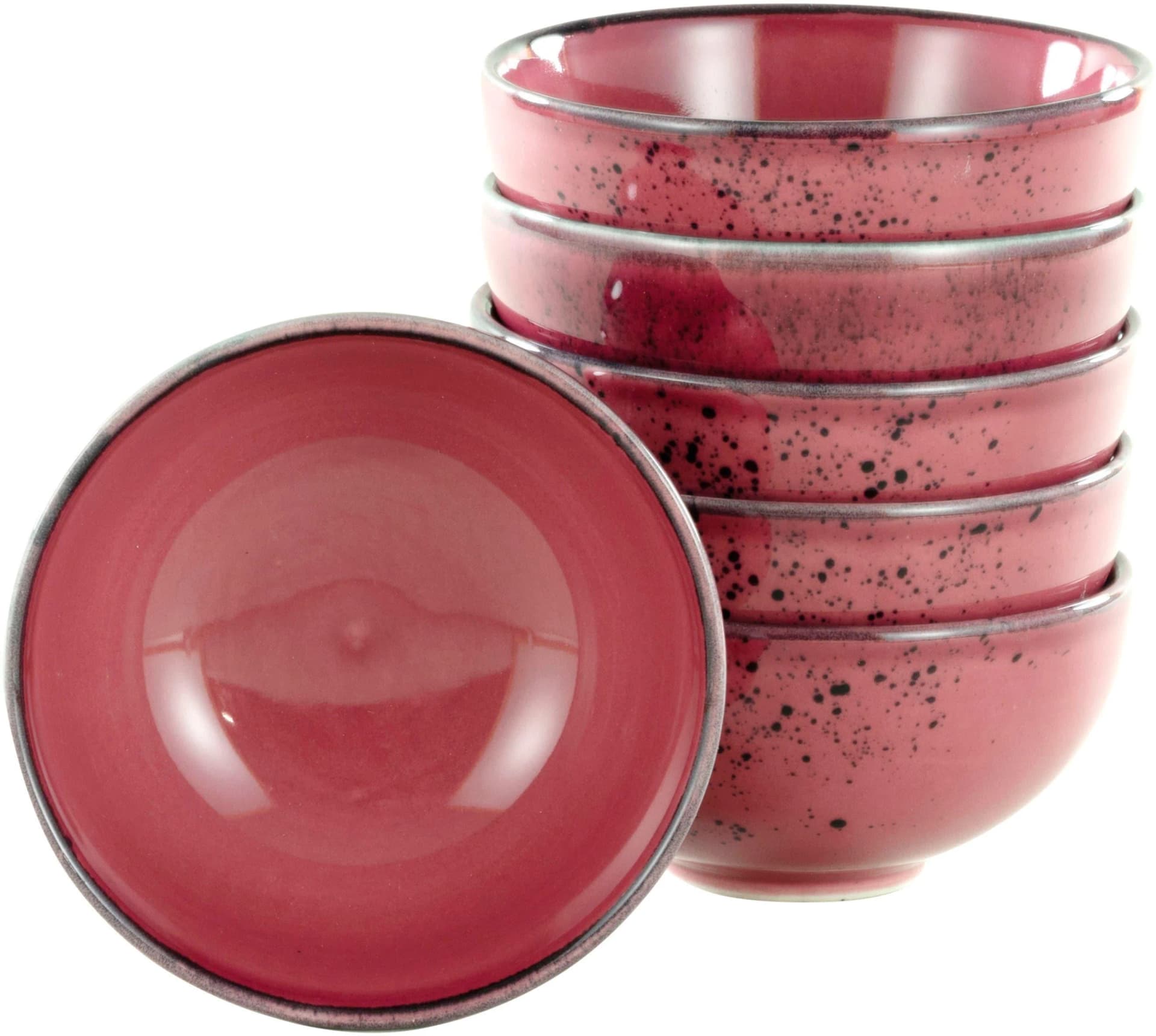 CREATABLE Dipschale Nature Collection Lila Steinzeug Set 6-tlg.