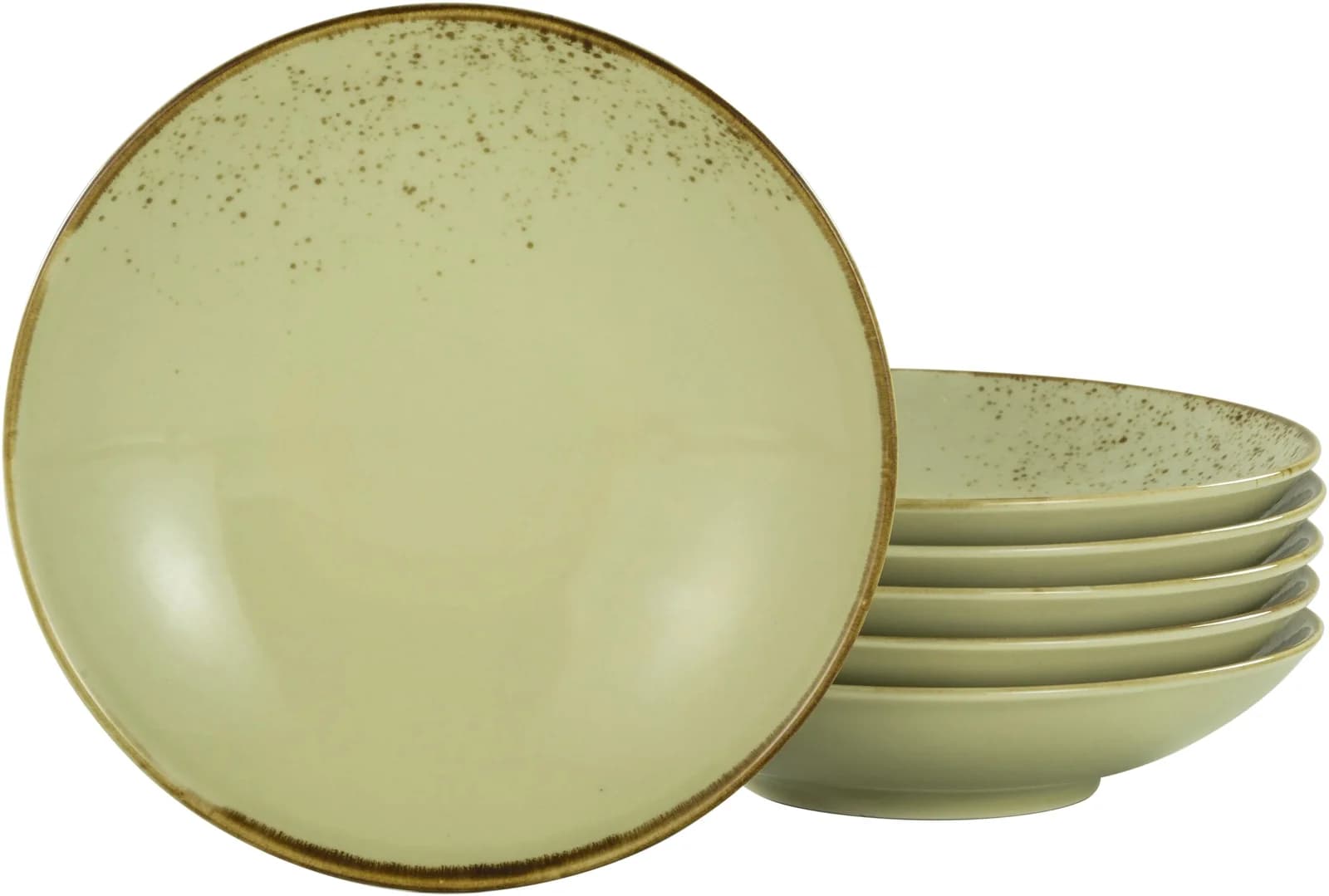 Suppenteller aus Steinzeug, beige, Ø 22 cm