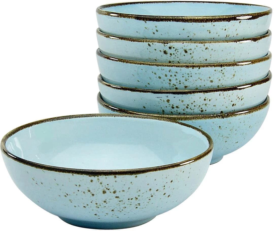 CREATABLE Müslischale Set 6-tlg. Hellblau Steinzeug Nature Collection