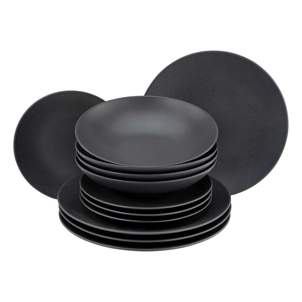 Creatable Tafelservice Soft Touch Black Keramik 12-teilig - Bild 2