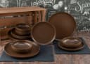 CreaTable Tafelservice Uno Braun 12-tlg. Steinzeug Bild 3