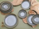 CreaTable Tafelservice Reactive Nostalgic Cognac 12-teilig Steinzeug Bild 4