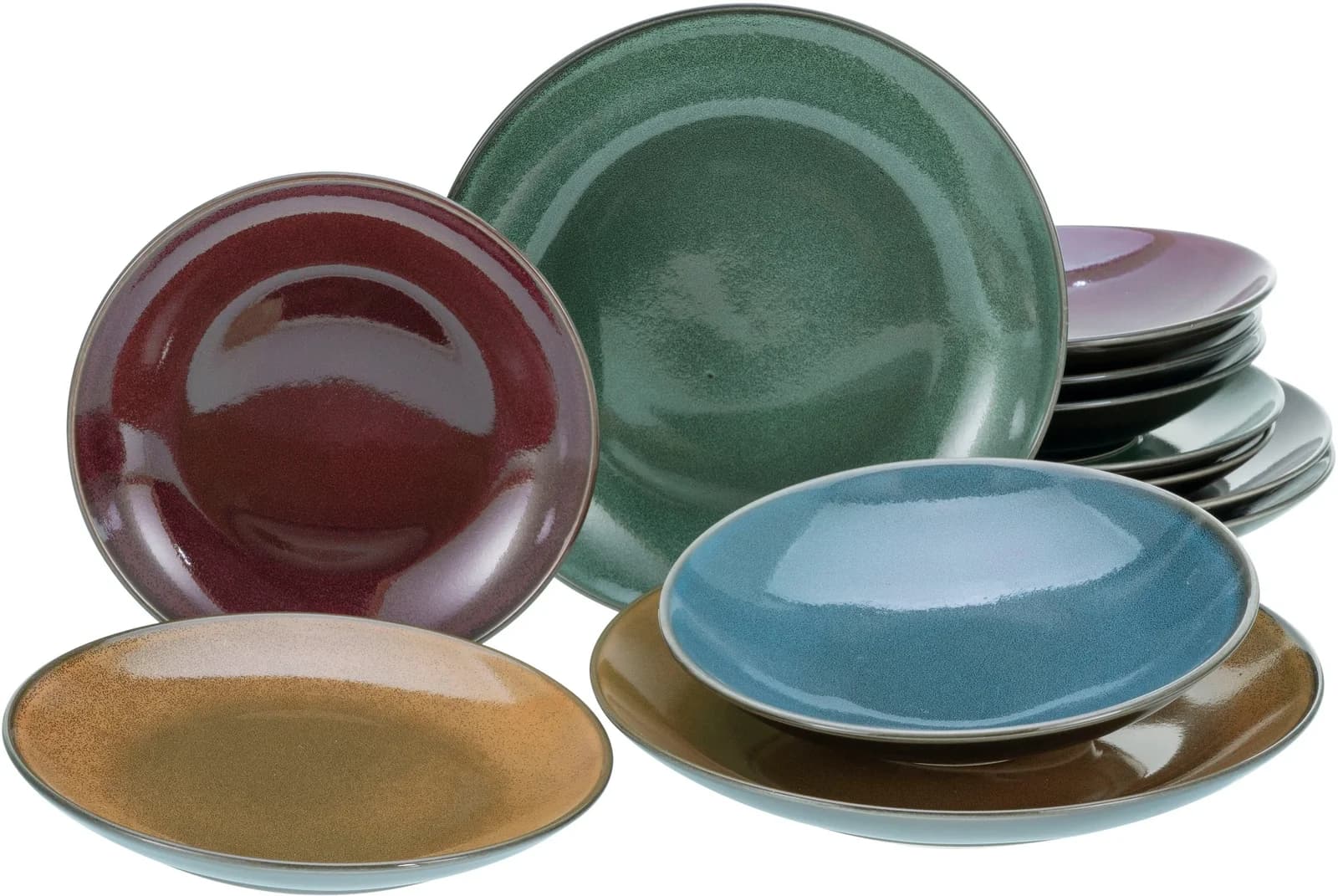 CREATABLE Tafelservice Marrakesch 12-teilig bunt Steinzeug Vintage