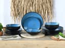 CreaTable Teller-Set Capri 18-tlg. Blau Steinzeug Reaktivglasur Bild 4