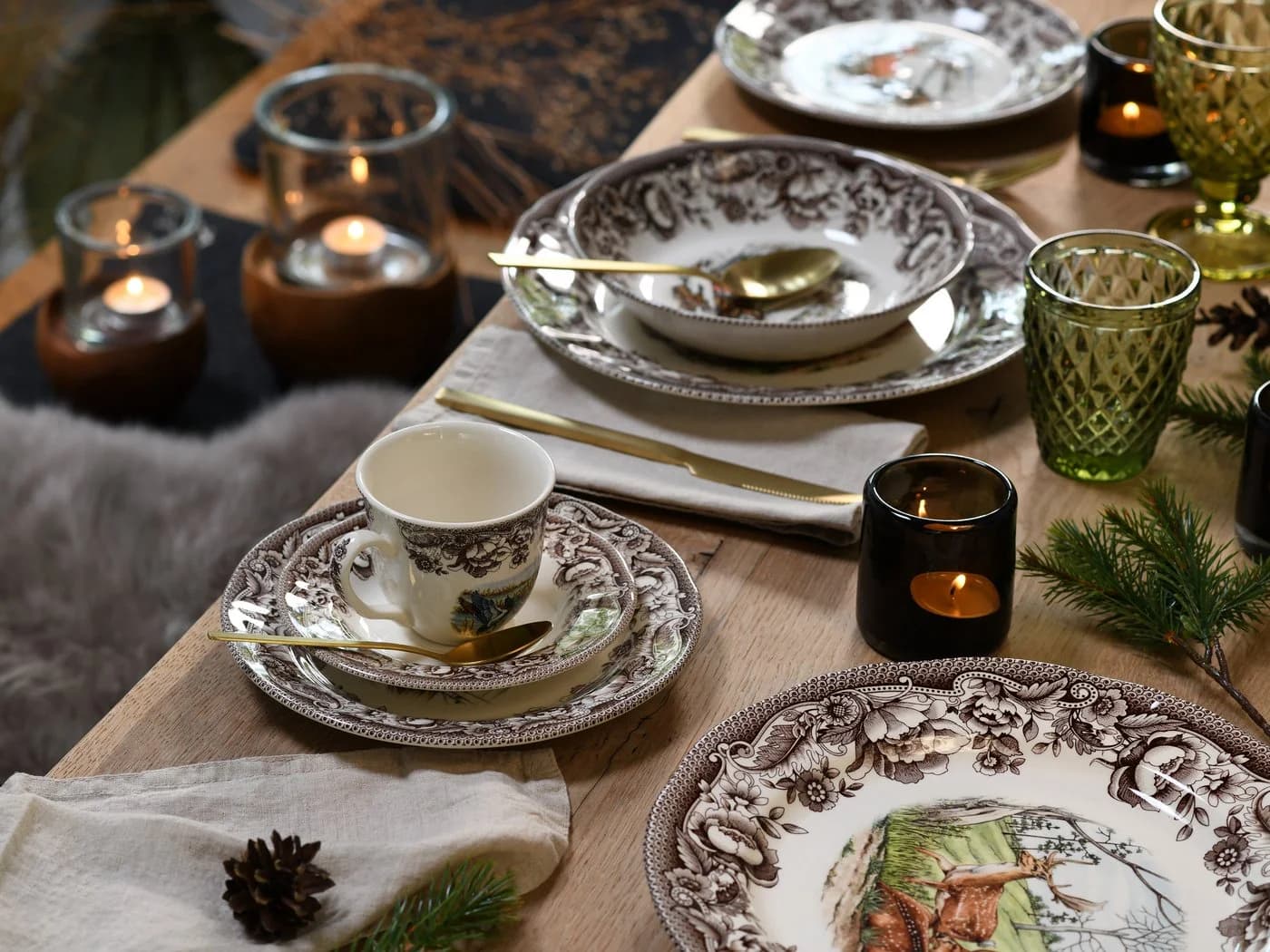 Buntes Geschirr-Set im Landhausstil mit Tiermotiven - Bild 3