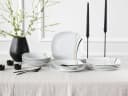 CreaTable Tafelservice Square City Line 12-tlg. Weiß Schwarz Sand Bild 1