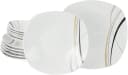 CreaTable Tafelservice Square City Line 12-tlg. Weiß Schwarz Sand Bild 2