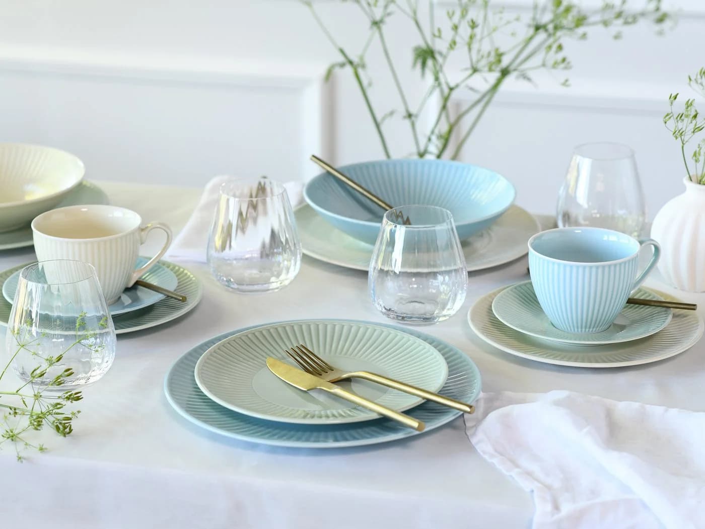 CREATABLE Valencia Pastell Kombiservice 30-tlg. Porzellan bunt