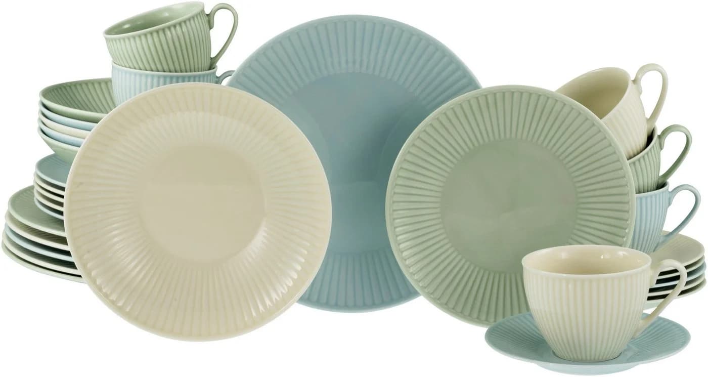 CREATABLE Valencia Pastell Kombiservice 30-tlg. Porzellan bunt - Bild 2