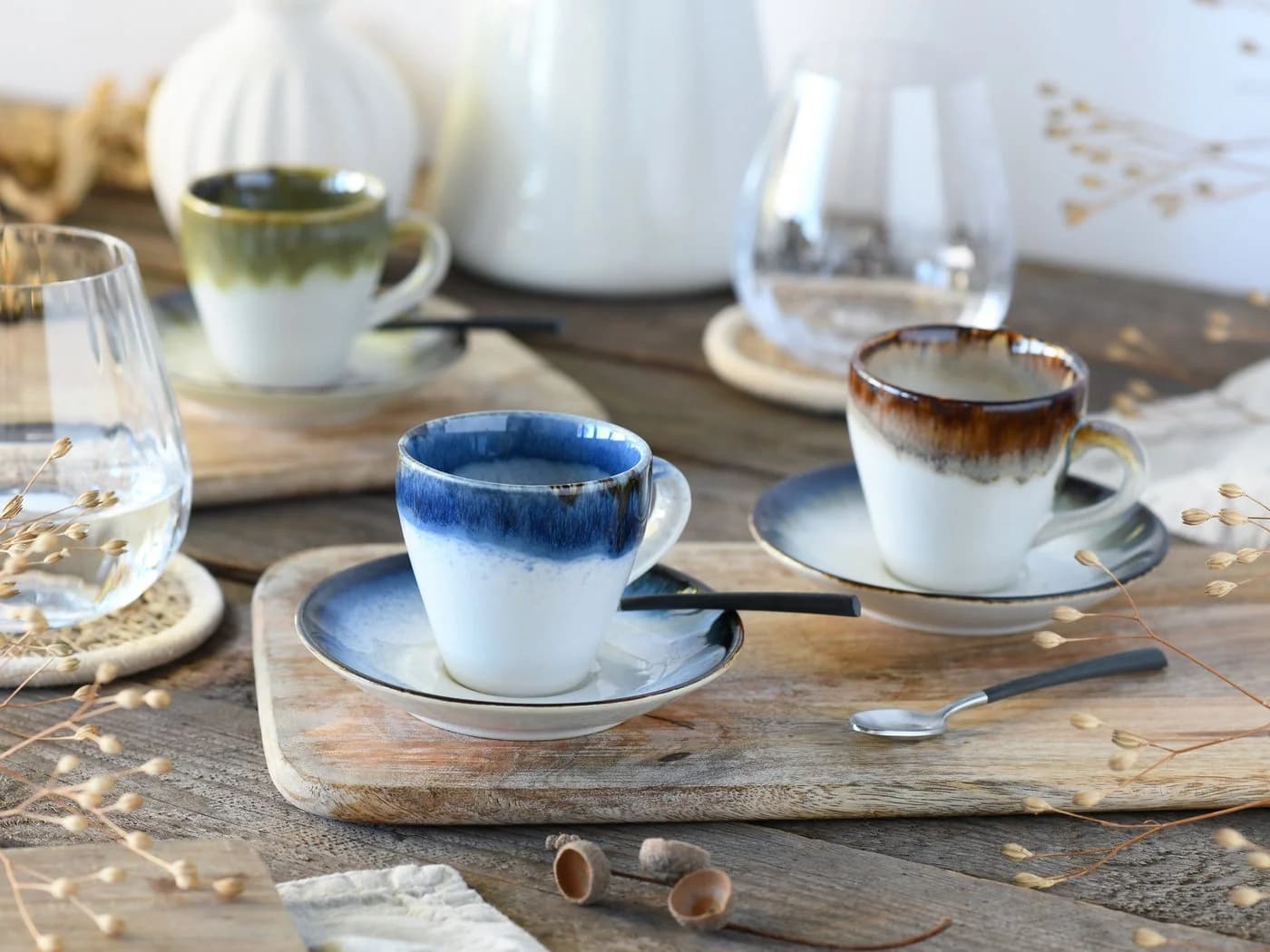 Creatable Espresso-Set Cascade Mix 8-tlg. Bunt Steinzeug