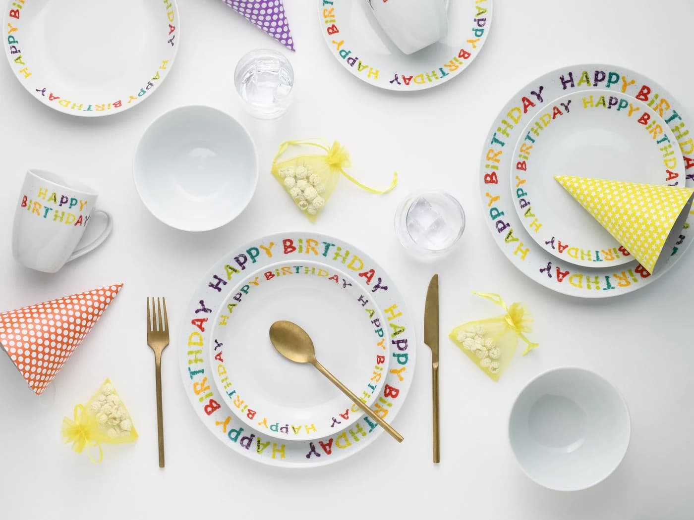 CREATABLE Kombiservice Happy Birthday 10-tlg. Porzellan bunt - Bild 4