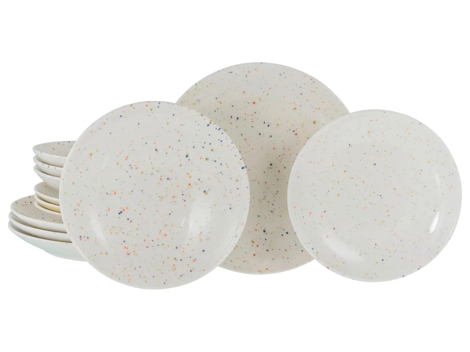 Creatable Tafelservice Confetti Creme 12-teilig Weiß