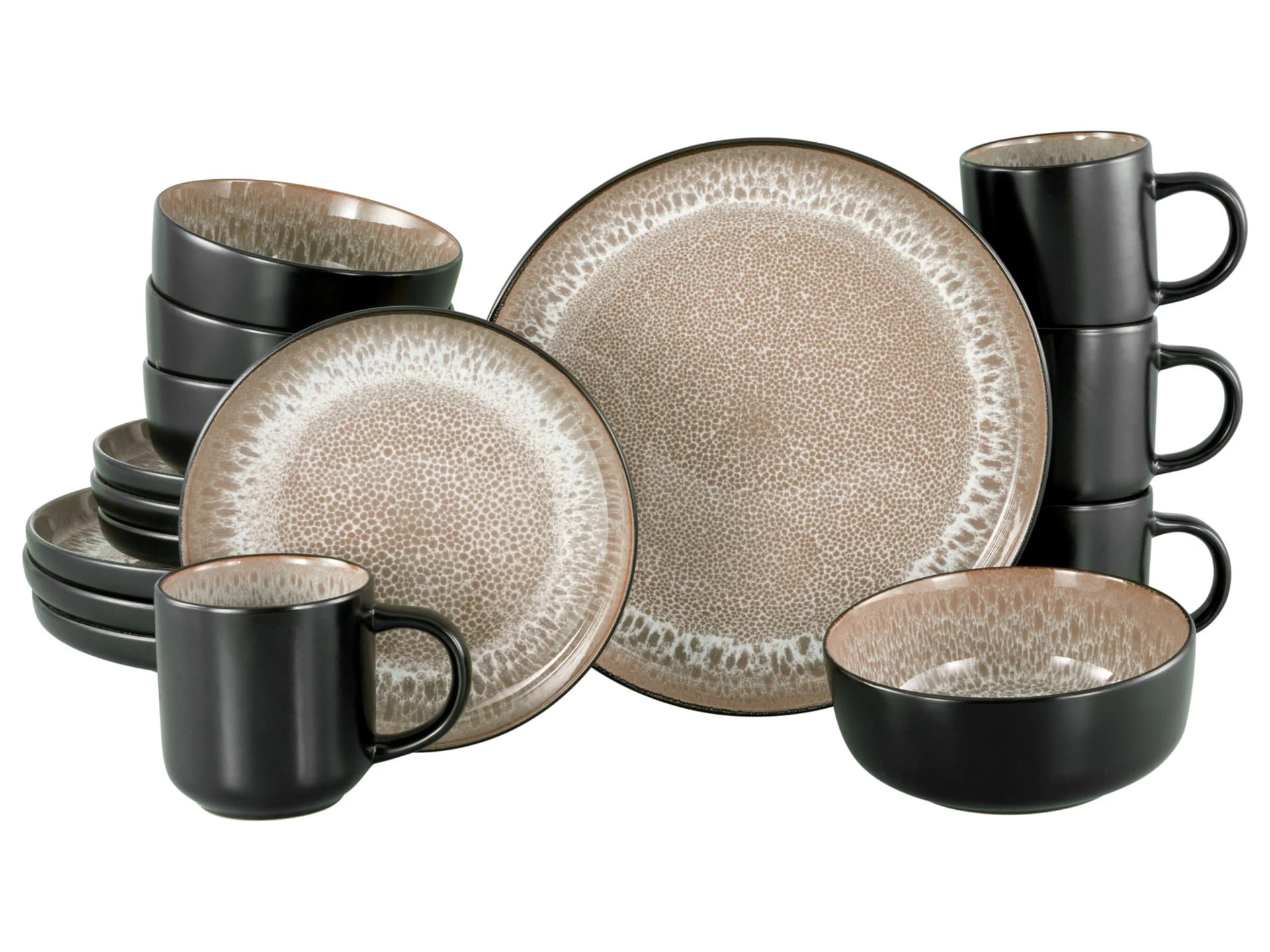 Kombiservice NORDIC FJORD Beige 16-teilig Steinzeug