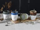 Creatable Kaffeebecher Set 4-tlg bunt Steinzeug Reaktivglasur Bild 1