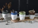 Creatable Kaffeebecher Set 4-tlg bunt Steinzeug Reaktivglasur Bild 4