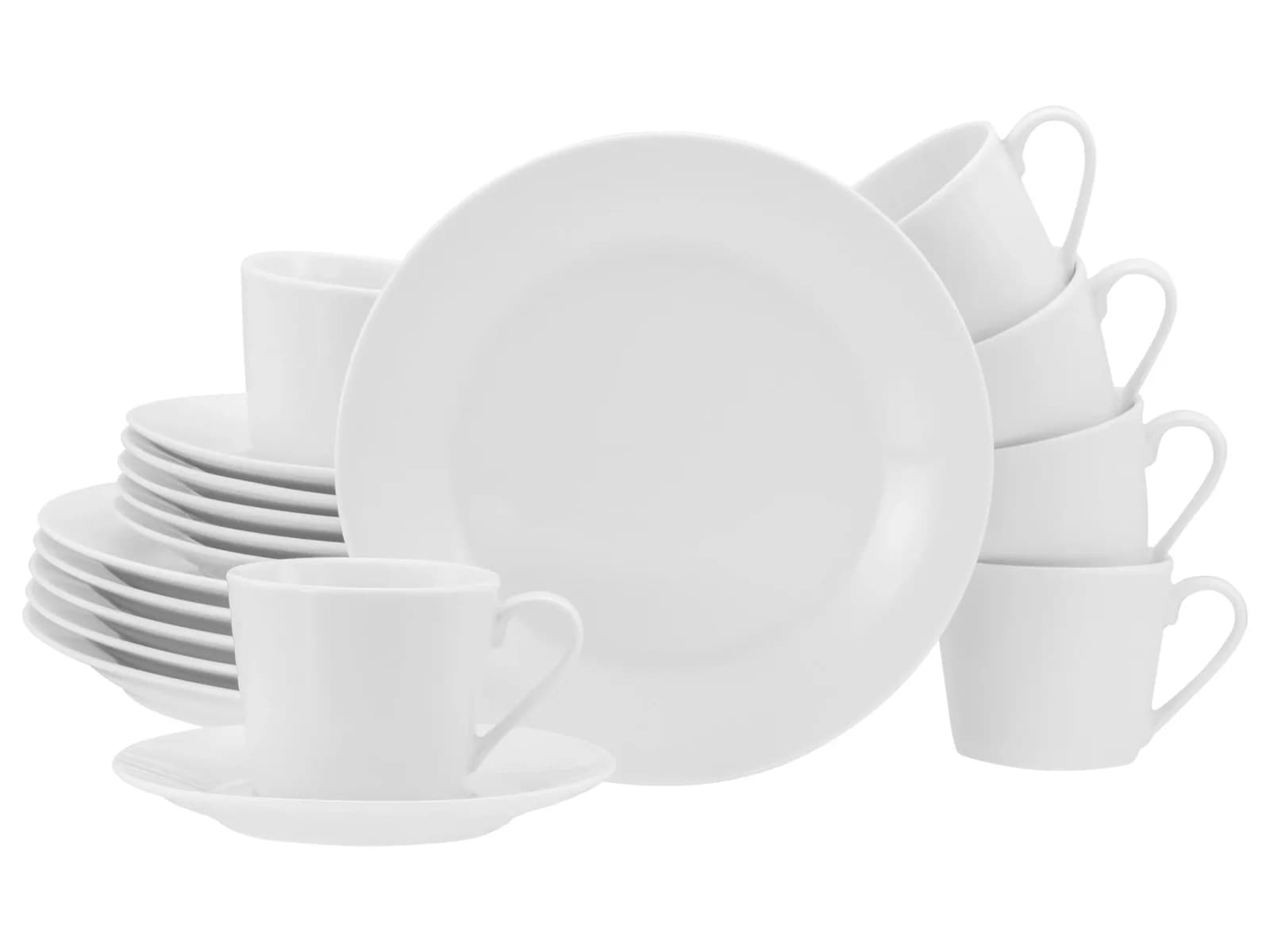 Kaffeeservice BASE 18-teilig Weiß Porzellan