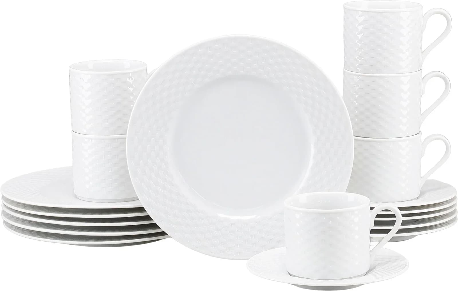 Creatable Kaffeeservice Polo 18-tlg. Weiß Porzellan
