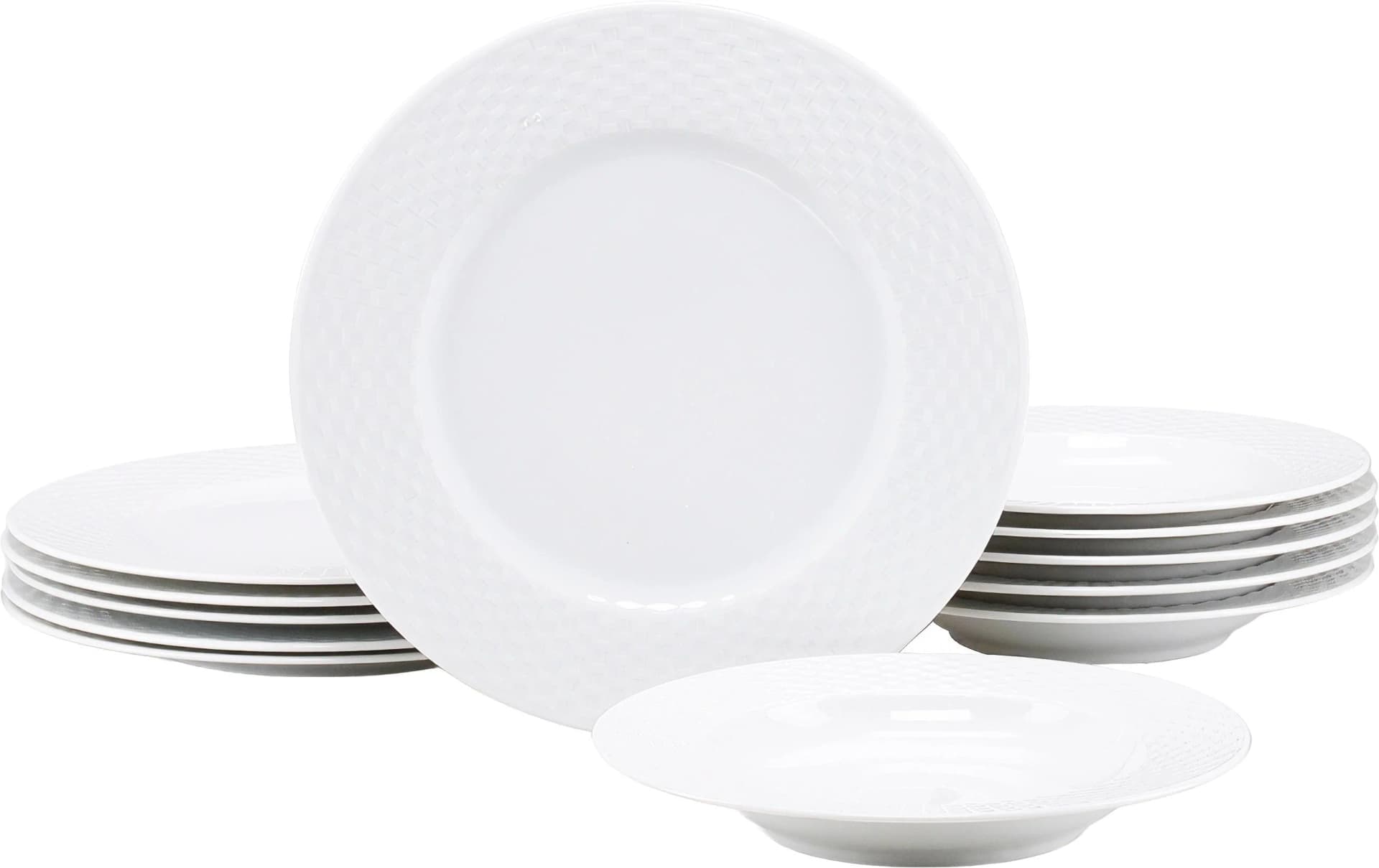 Creatable Tafelservice Polo 12-tlg. Weiß Porzellan