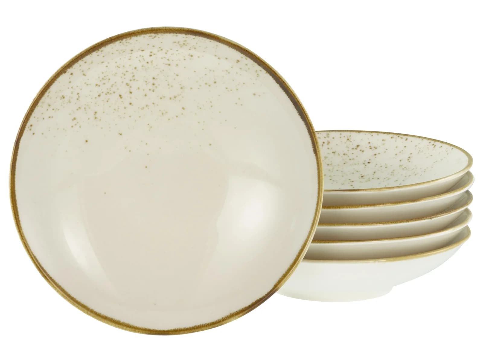 Creatable Suppenteller-Set 6-tlg. Creme Naturverbundenes Design
