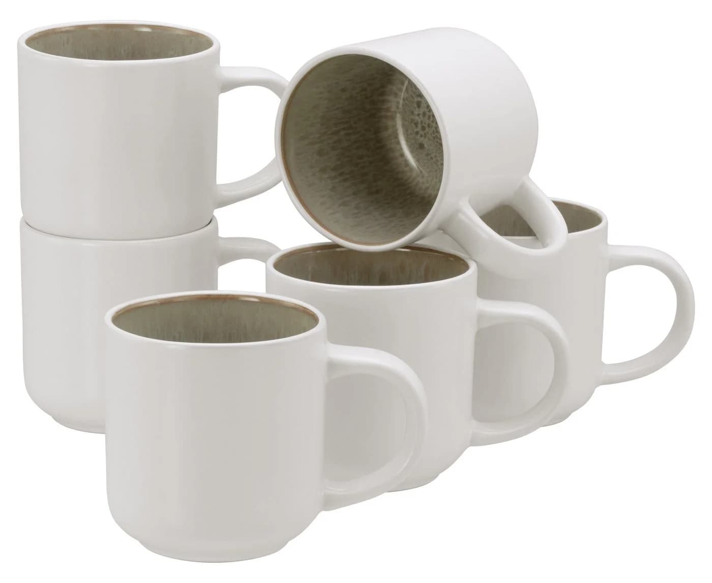 OTTO HOME Kaffeebecher-Set 6-tlg. Novalee Weiß Sand Steinzeug - Bild 2