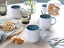 OTTO HOME Kaffeebecher Set 6-tlg. Weiß/Eisblau Steinzeug Novalee Bild 3