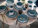 OTTO HOME Kaffeebecher Set 6-tlg. Weiß/Eisblau Steinzeug Novalee Bild 4