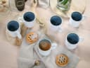 OTTO HOME Kaffeebecher Set 6-tlg. Weiß/Eisblau Steinzeug Novalee Bild 5