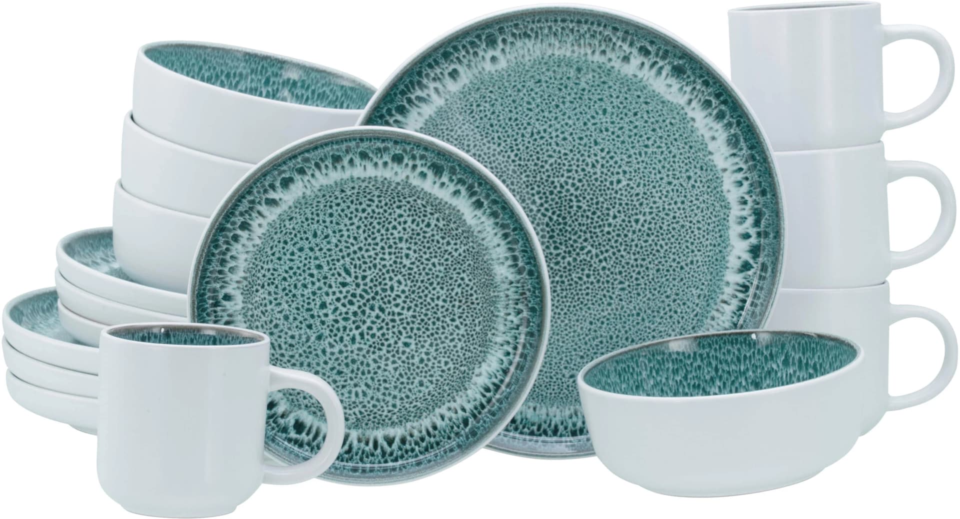 Eisblaues Geschirr-Set im Skandinavischen Stil