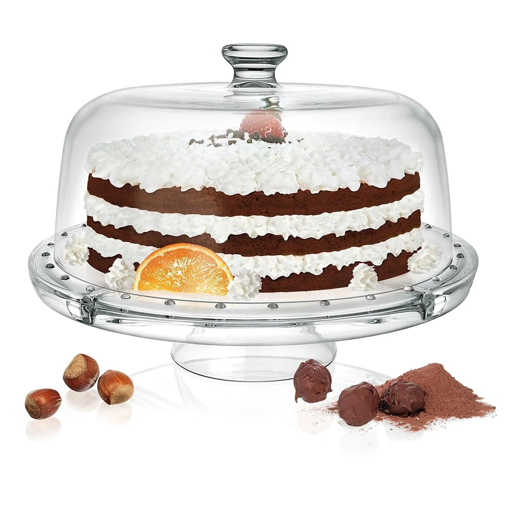 Creatable Tortenglocke Servierbutler Glas Rund 21 cm