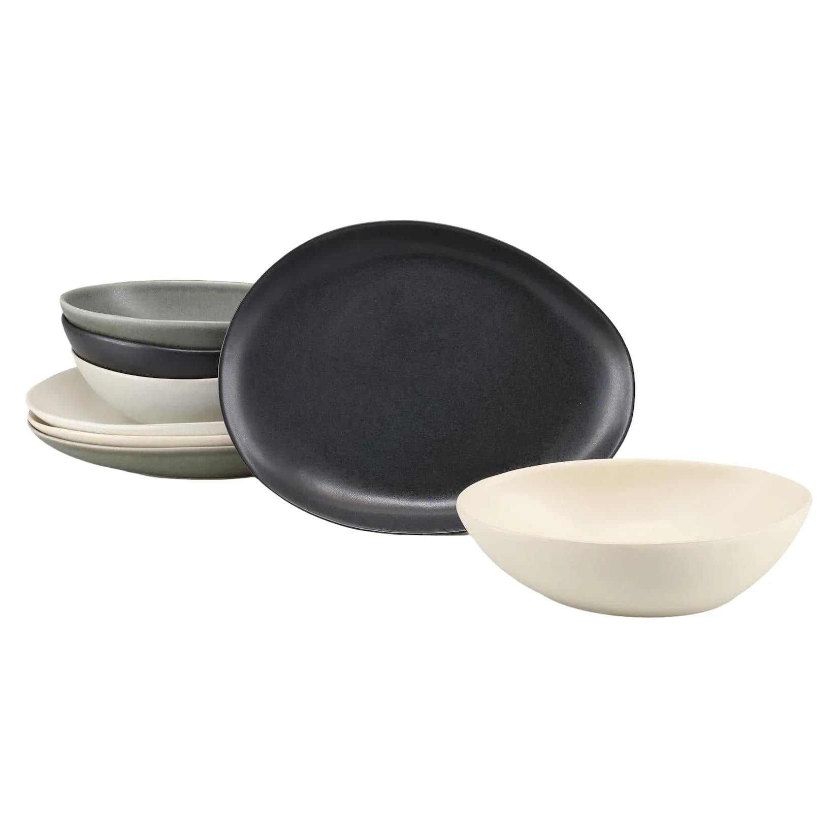 Creatable Tafelservice Pietra 8-tlg. Bunt Organische Grundform