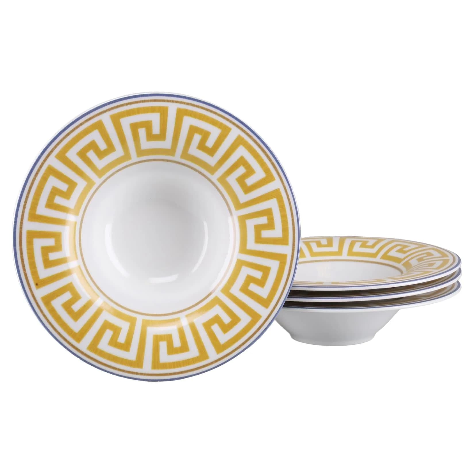 CREATABLE Pastateller Set 4-tlg. Weiß Griechische Eleganz Porzellan