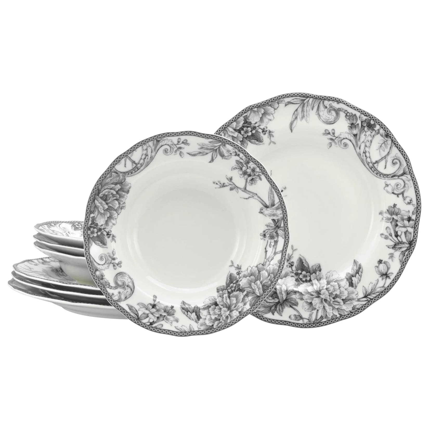 Creatable Tafelservice Adelaide 8-tlg. Grau Porzellan