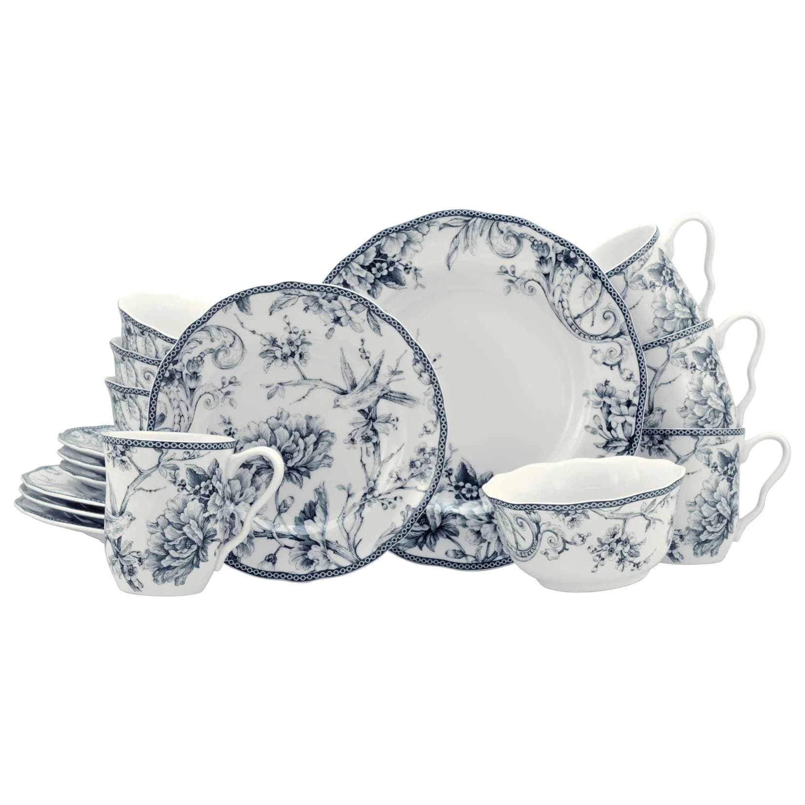 Creatable Adelaide Service 16-tlg. Blau Porzellan Geschirr-Set