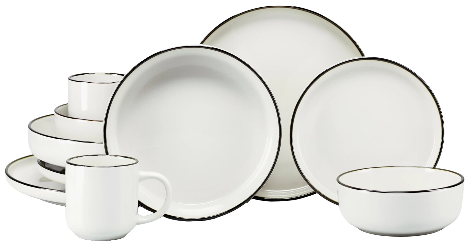 Creatable Kombiservice Nordic Festive 10-tlg. Schwarz Gold
