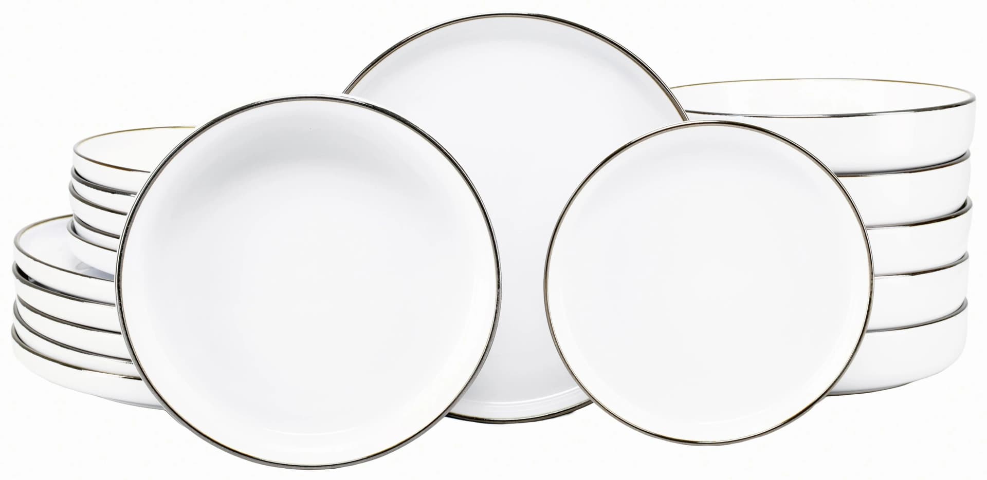 Creatable Nordic Festive Teller-Set 18-tlg. Weiß Steinzeug
