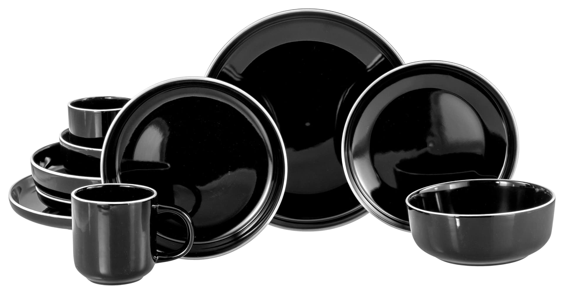 Creatable Nordic Gourmet Kombiservice 10-tlg. Schwarz Steinzeug