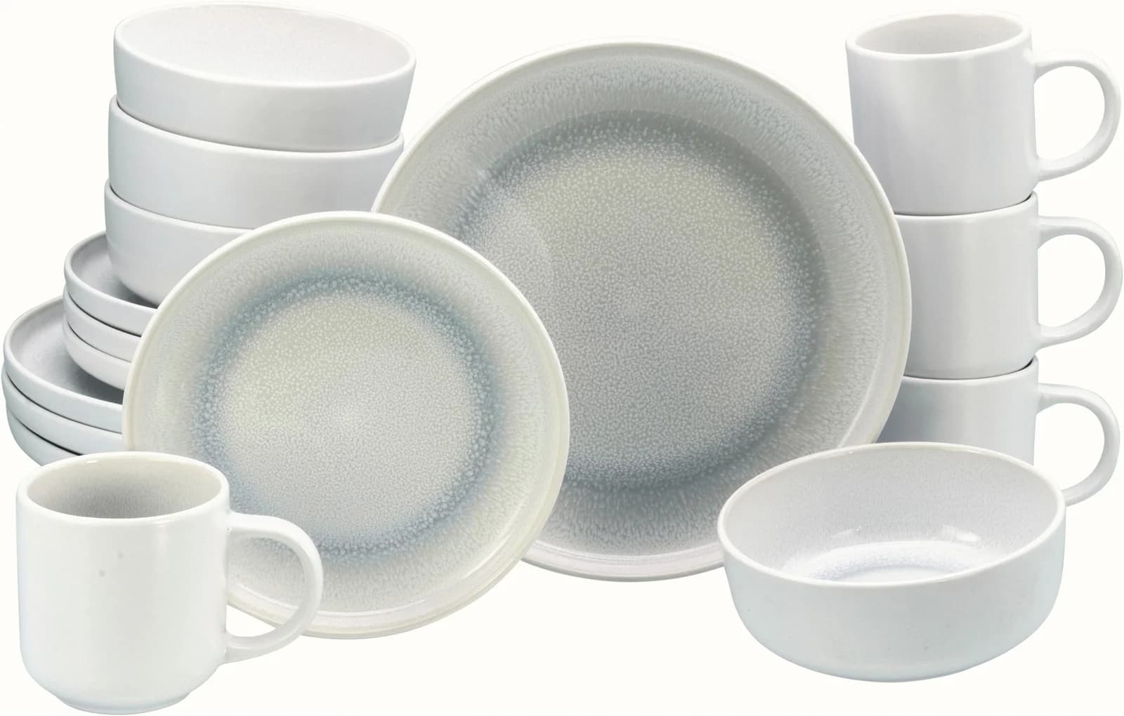 CREATABLE Kombiservice Nordic Fjord 16-tlg. Weiß Steinzeug