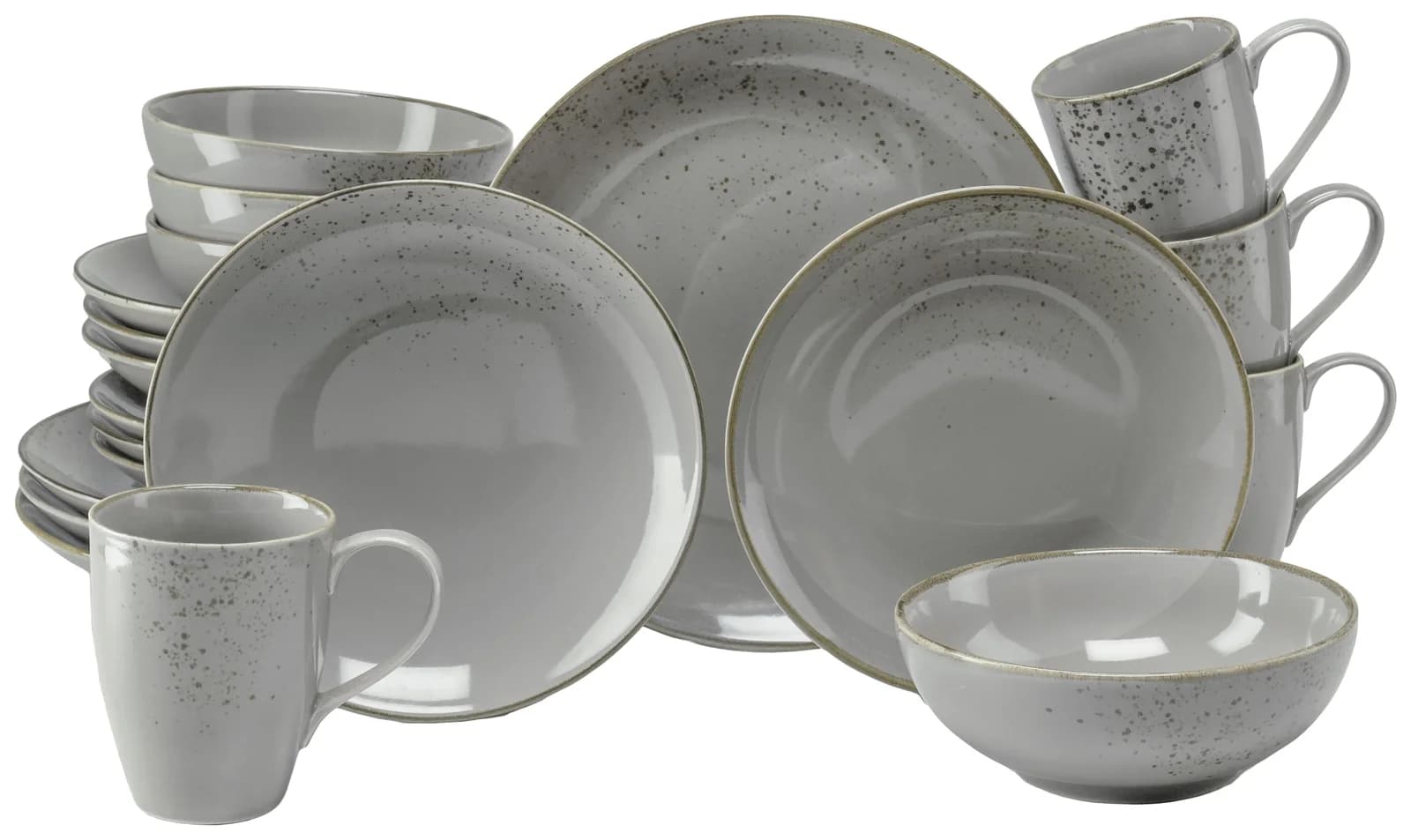 Creatable Kombiservice 20-tlg. Grau Steinzeug Nature Collection