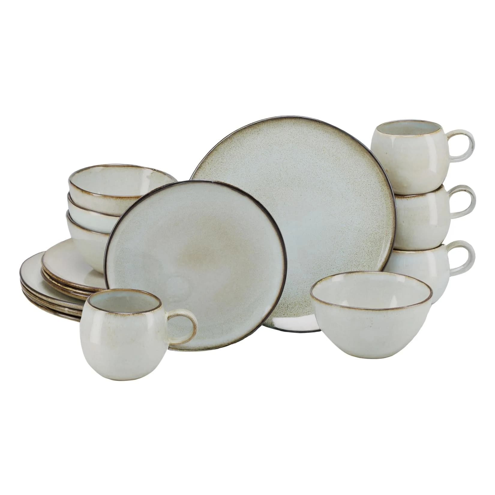 Creatable Stone Town Service 16-tlg. Blau-Grau Steinzeug