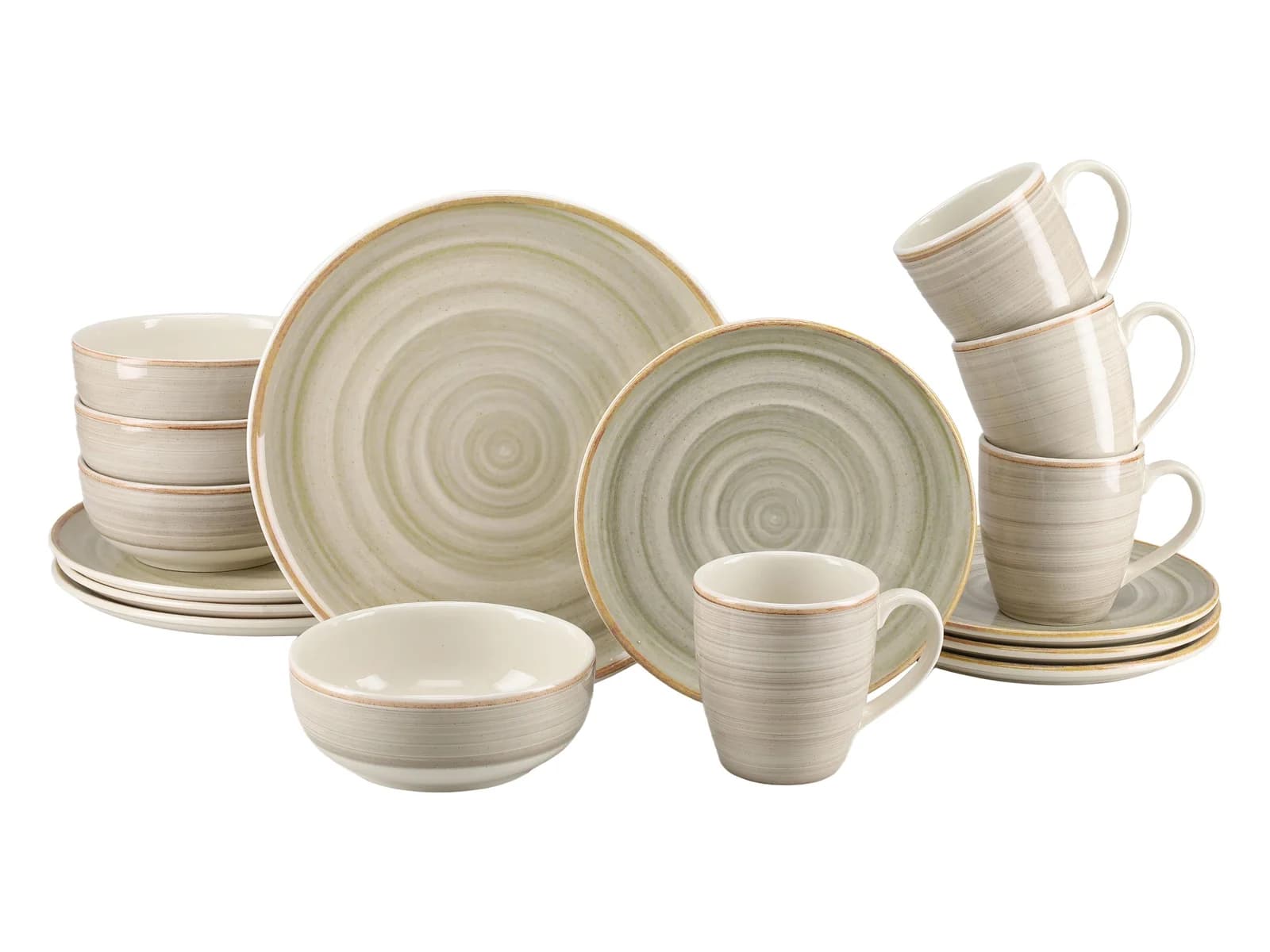 Kombiservice CAOBA 16-teilig Beige Steingut