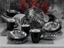CreaTable Kombiservice Tropicana Black 16-teilig Steinzeug Bild 1