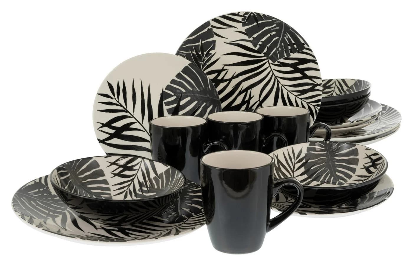 CreaTable Kombiservice Tropicana Black 16-teilig Steinzeug - Bild 2