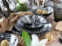 CreaTable Kombiservice Tropicana Black 16-teilig Steinzeug Bild 4