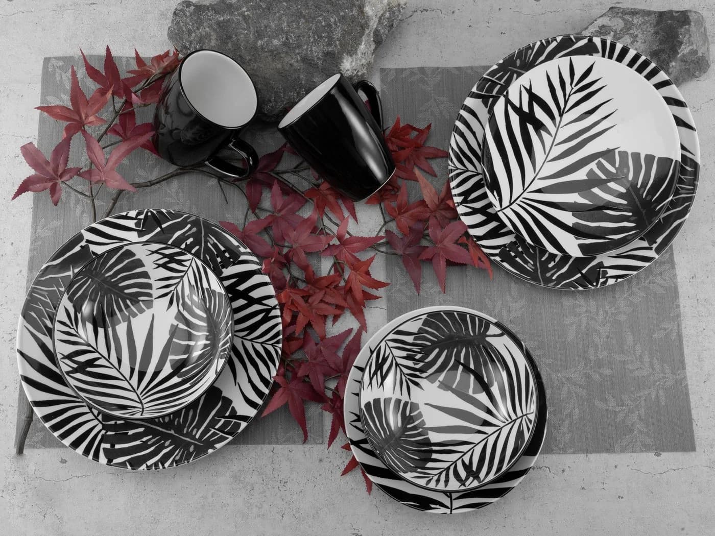 CreaTable Kombiservice Tropicana Black 16-teilig Steinzeug - Bild 5