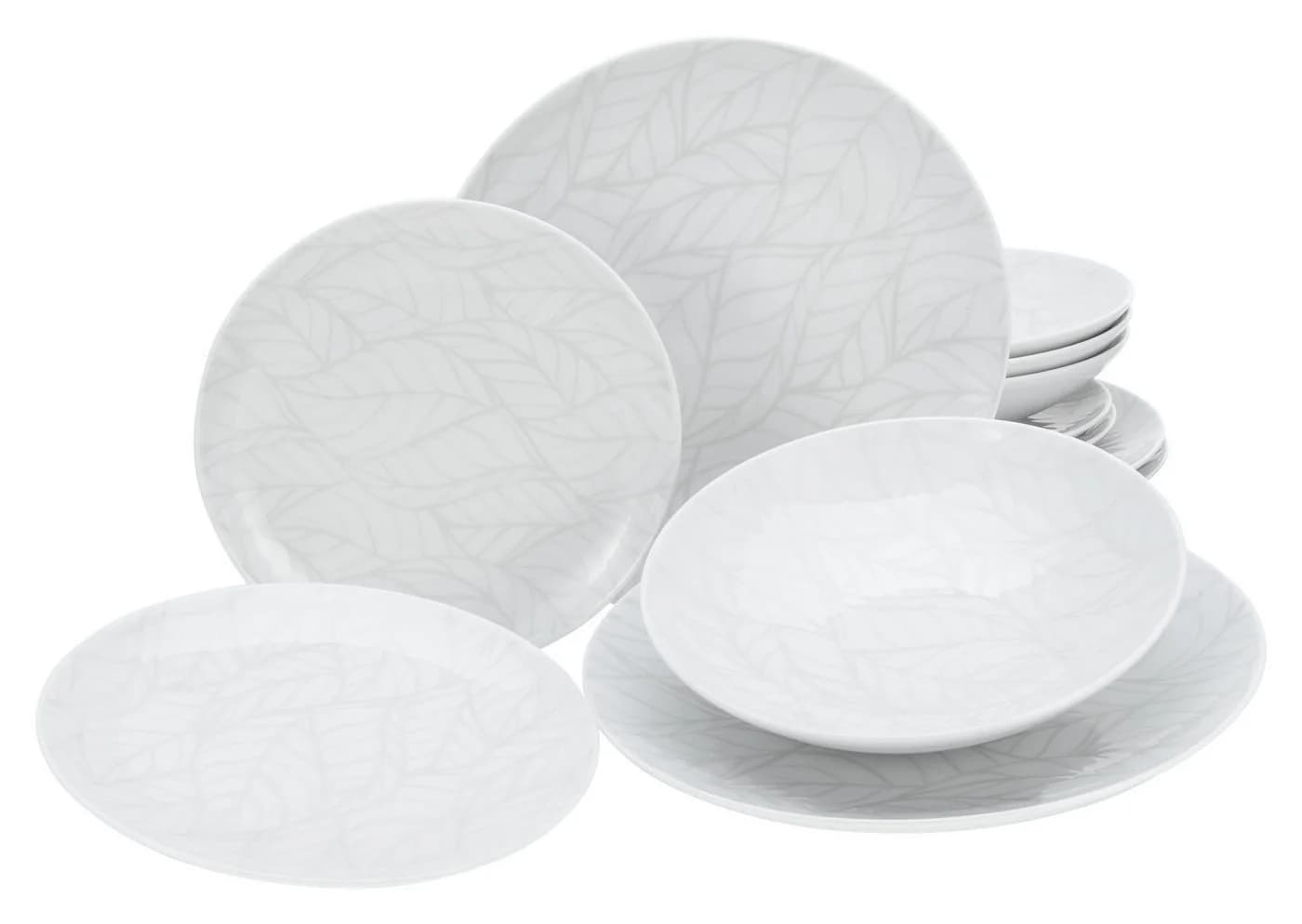 CreaTable Tafelservice Home Blätter 12-teilig Porzellan - Bild 2