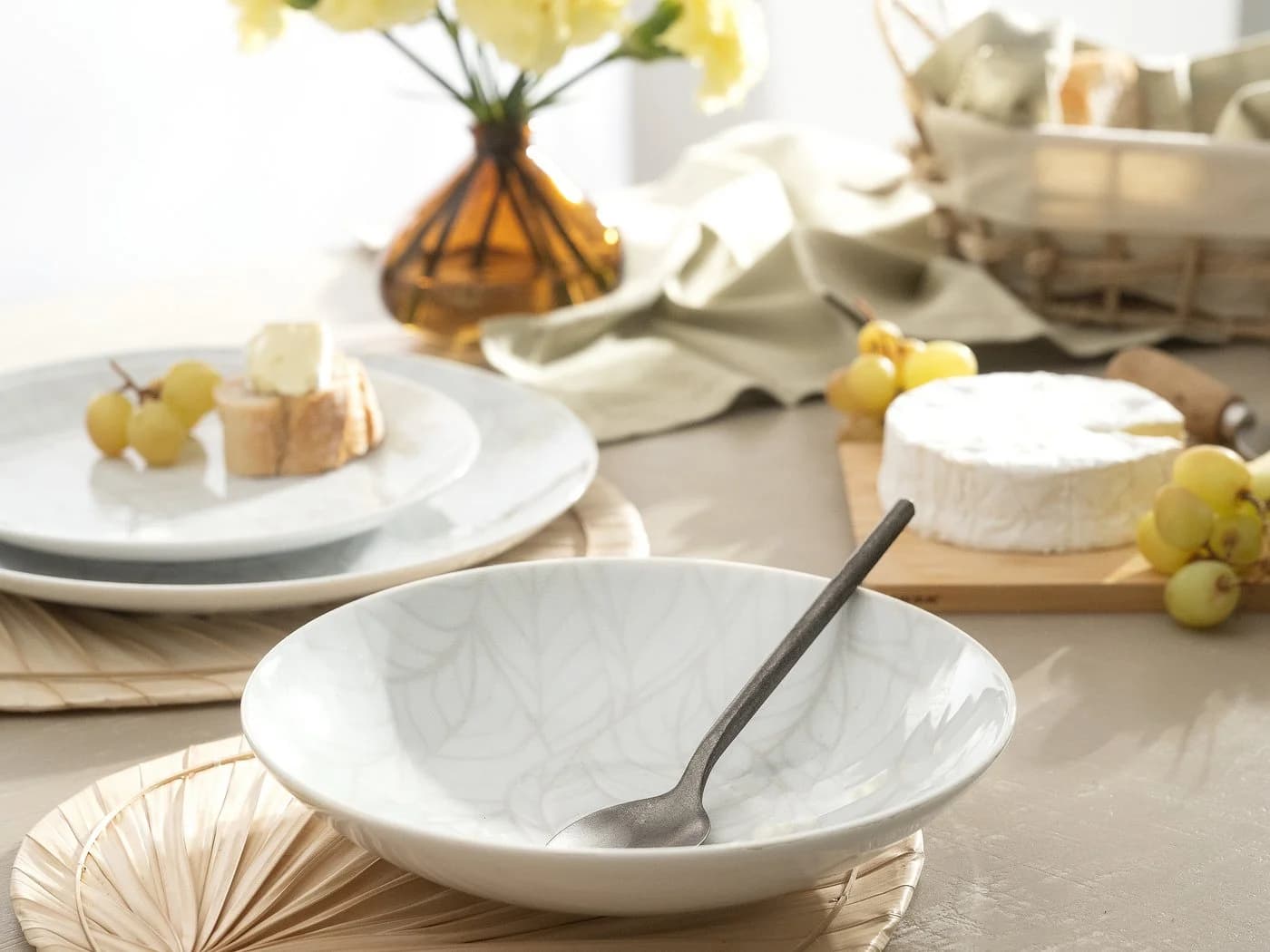CreaTable Tafelservice Home Blätter 12-teilig Porzellan - Bild 4
