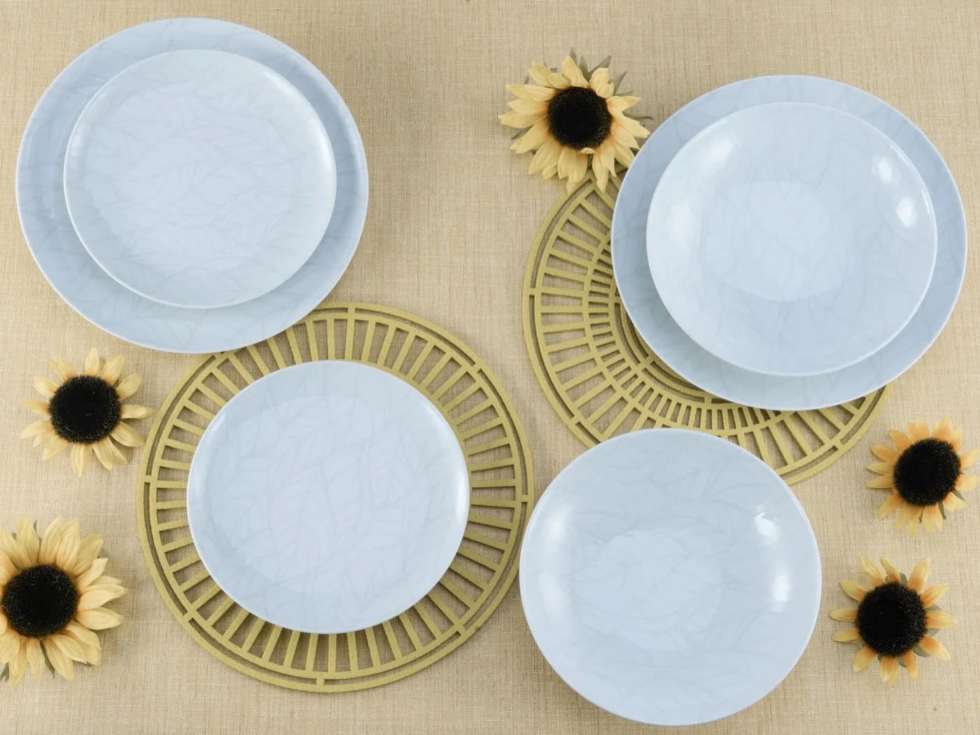 CreaTable Tafelservice Home Blätter 12-teilig Porzellan - Bild 5