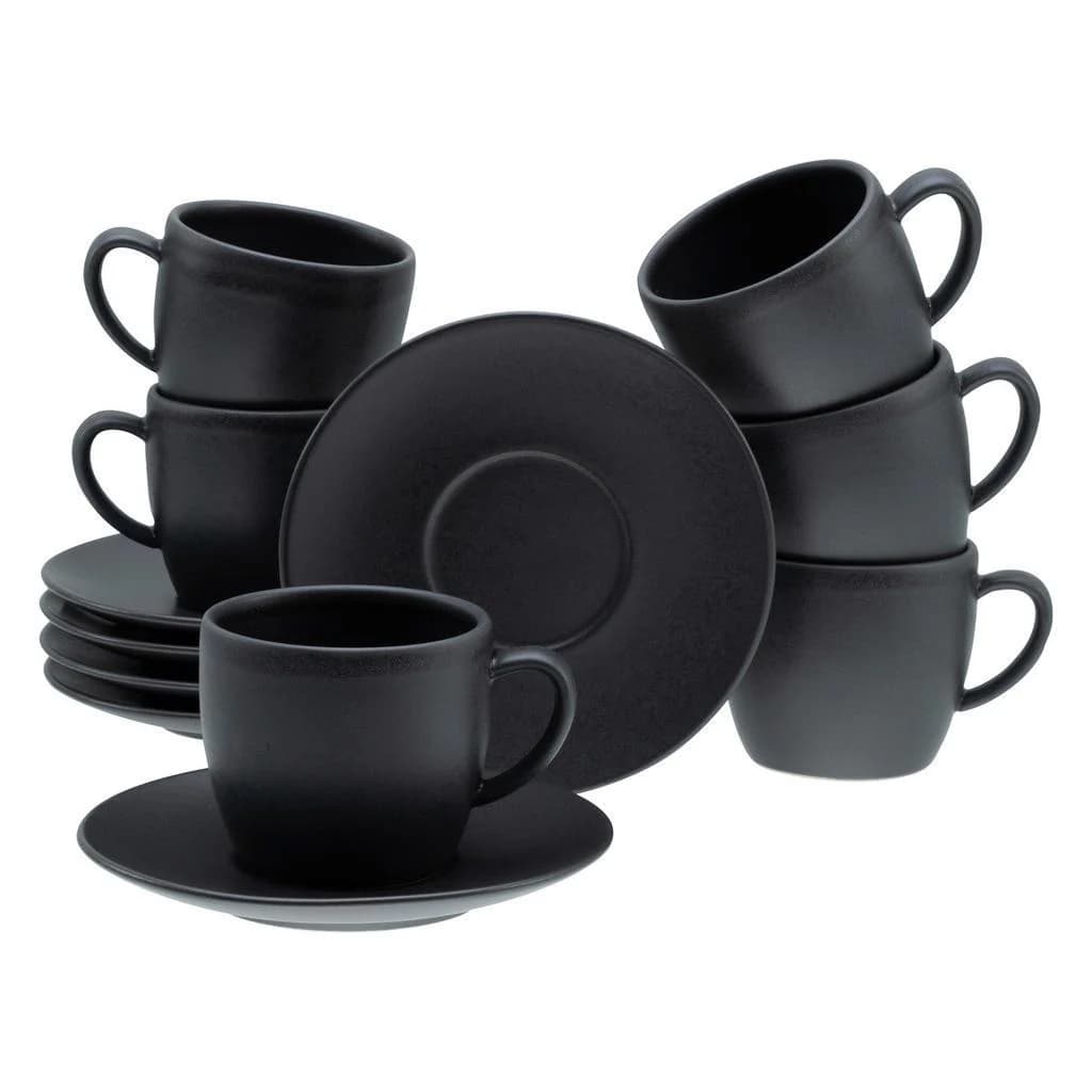 Creatable Tassenset Soft Touch Black 12-teilig Keramik