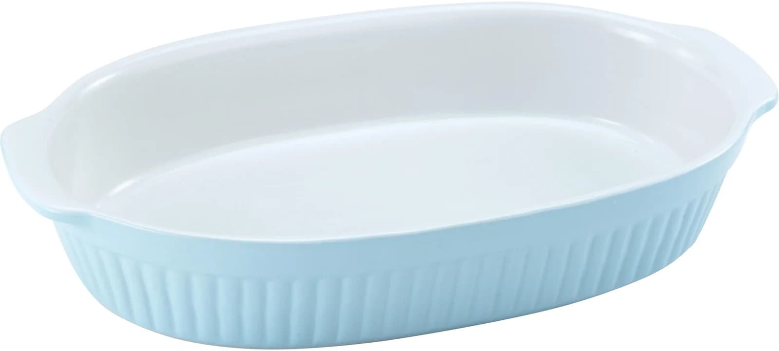 CREATABLE Auflaufform Pastell Kitchen blau oval Steinzeug
